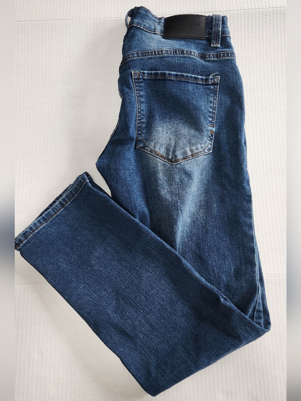 Kenneth Cole Men's Jeans - Blue Wash Slim Straight Size 30x30